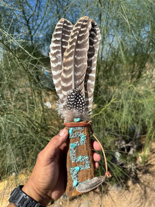 Native American Smudge Feather Fan