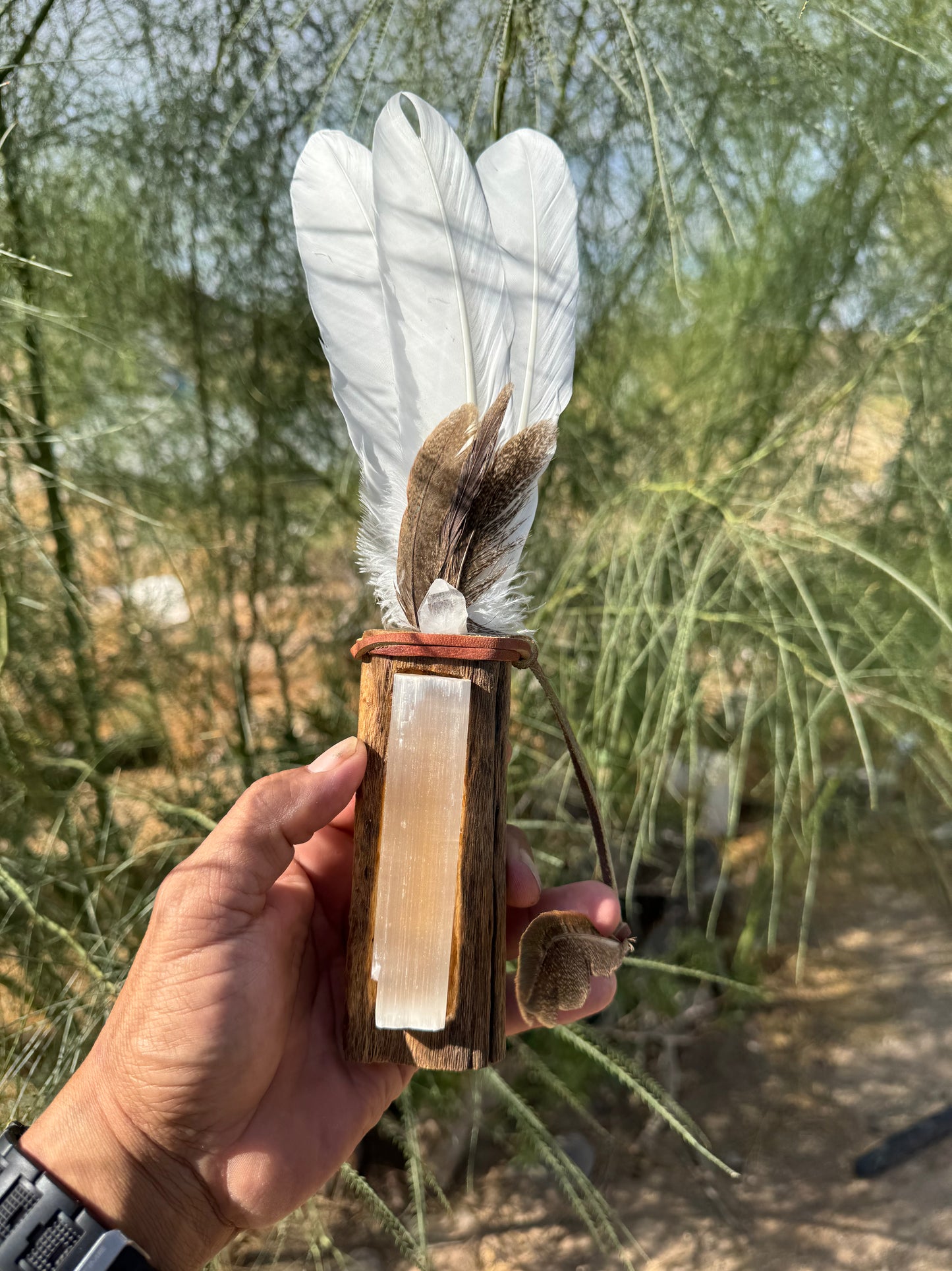 Native American Smudge Feather Fan/Wand