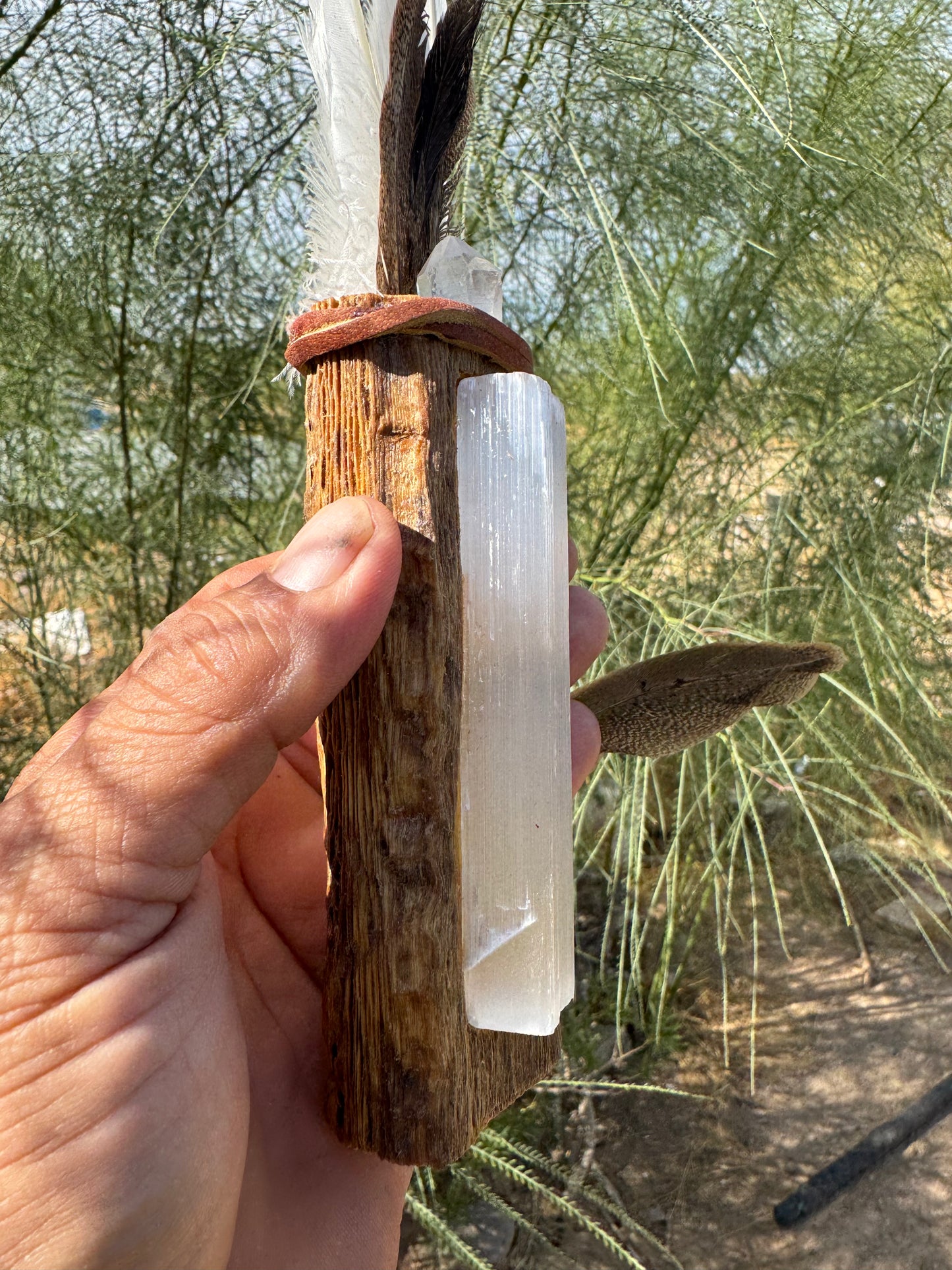 Native American Smudge Feather Fan/Wand